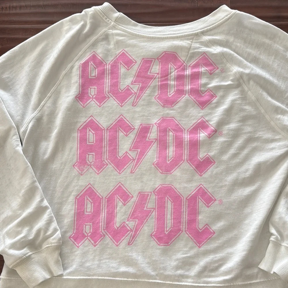 Recycled Karma AC/DC Bolt Rock Out Sweatshirt, Oversized, Like New! - Picture 4 of 11